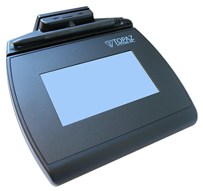 SignatureGem LCD 4x3 with MSR Electronic Signature Pad | Topaz Systems Inc.