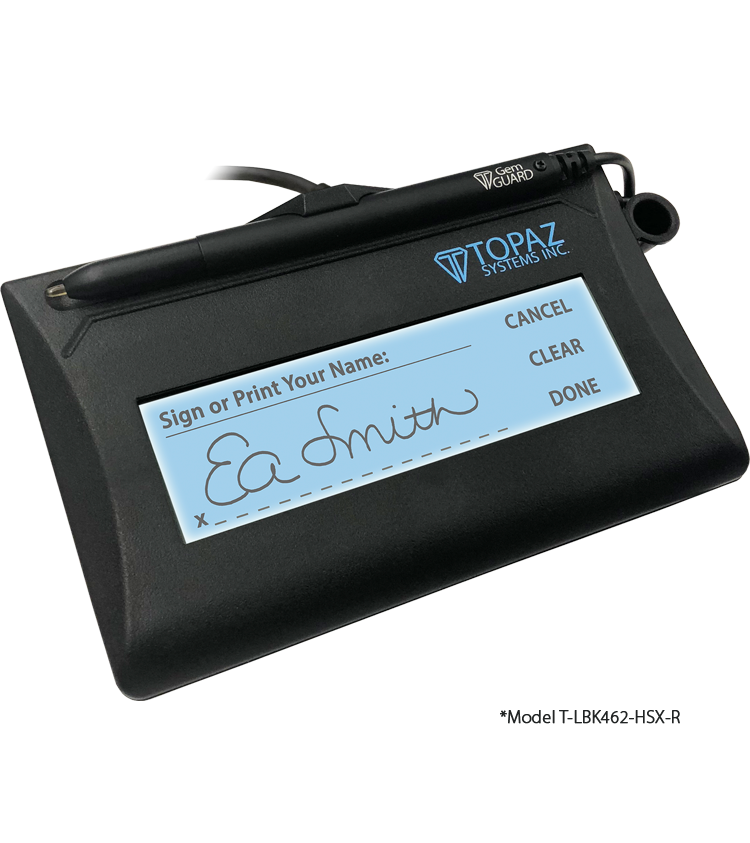 SignatureGem LCD 1x5 T-LBK462 Topaz Signature Pad